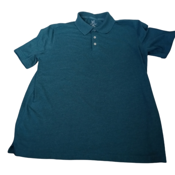 George Teal Green Men Polo Pull Over Style Short Sleeve 3 Button Front Shirt EUC - Picture 7 of 7